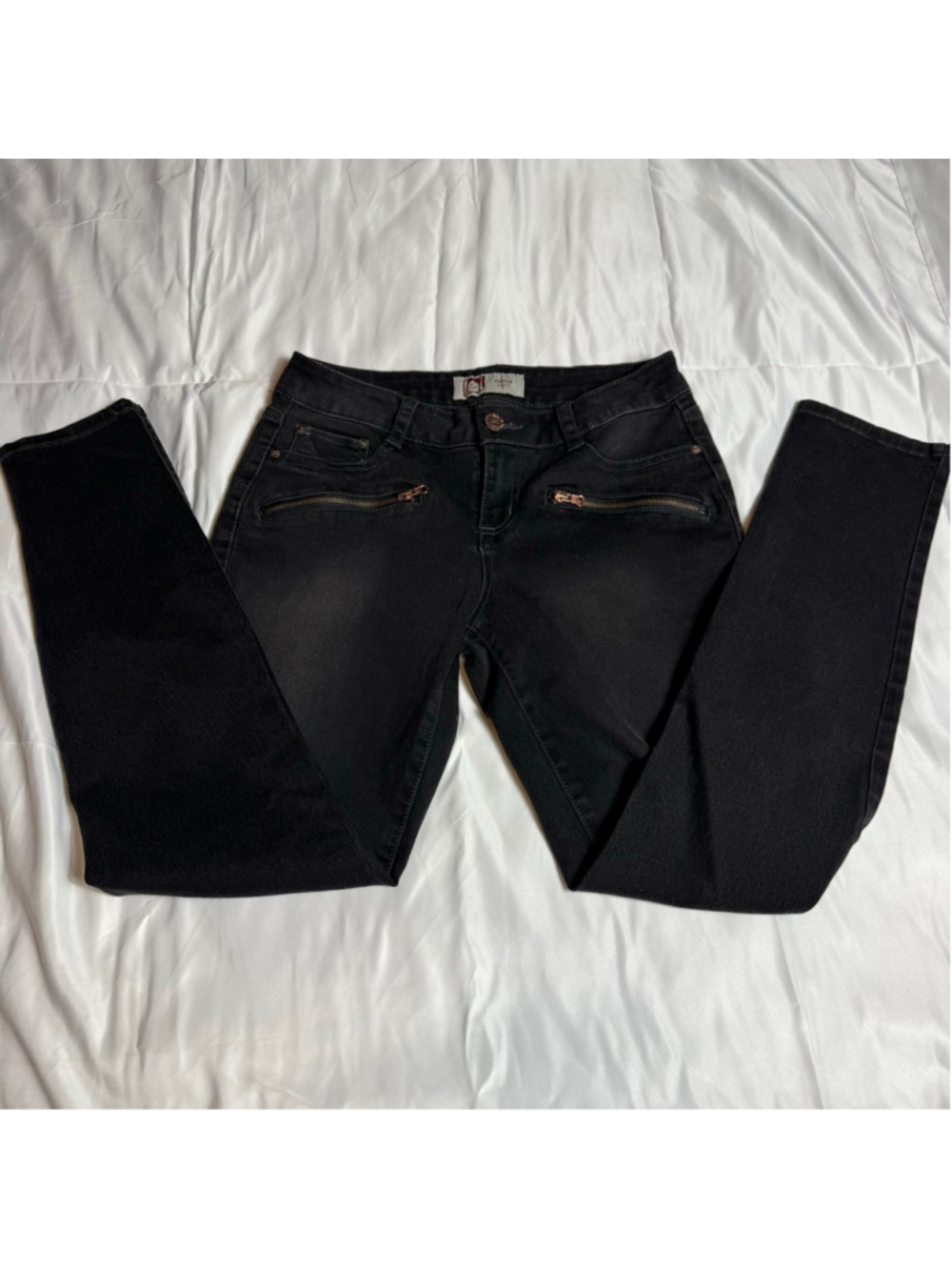 Juniors L.E.I. Black Emma Jeggings Size 11 - Picture 2 of 7